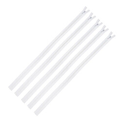 Fermetures à glissière en nylon 5pcs fermeture à glissière fermeture invisible pour coudre blanc pas cher