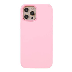 Coque en silicone, antichoc rose pour votre Apple iPhone 12/12 Pro 6.1 pouces