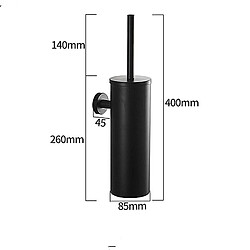 Avis Universal Porte-brosse sanitaire pour salle de bains noir mat, inox Montage mural de brosse sanitaire Entreposage et organisation de la salle de bains | Porte-brosse