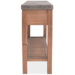 Avis vidaXL Table console Bois massif de sapin 122 x 35 x 80 cm