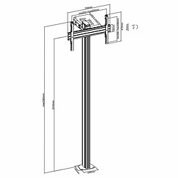 Avis Kimex Support sur pied pour écran TV 32'' - 75'' - Hauteur 240cm - A visser