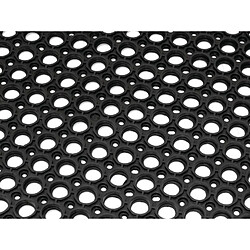 Tapis en Caoutchouc Anti-Fatigue Noir - Jantex