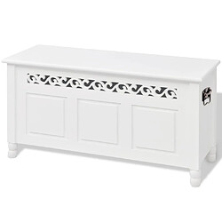 Maison Chic Banc de rangement | Meuble de rangement d'Entrée | Coffres d'Intérieur en style baroque PFDM blanc -MN27218