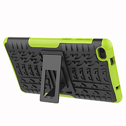 Acheter Coque en TPU cool pneu hybride avec béquille vert pour votre Lenovo Tab E7 7.0 7104F