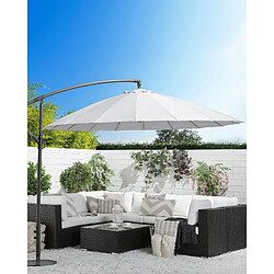 Beliani Parasol de jardin gris clair d 268 cm CALABRIA II