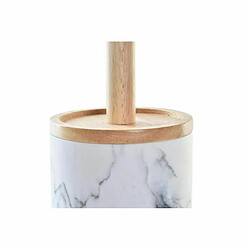 Avis Brosse de salle de wc DKD Home Decor Blanc Naturel Métal Résine Caoutchouc Marbre Scandi 30 x 40 cm 10,3 x 10,3 x 38 cm