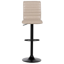 Beliani Tabouret de bar Set de 2 Cuir PU Beige clair LUCERNE pas cher