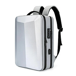 Yonis Sac À Dos Ordinateur Sécurité Voyage Argenté Sac À Dos Ordinateur 15.6 Pouces Argent Sécurité USB Étanche Anti-Vol YONIS