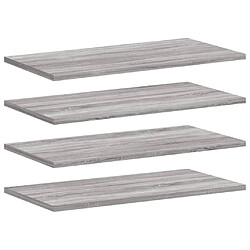 vidaXL Étagères murales 4 pcs sonoma gris 60x20x1,5 cm bois ingénierie