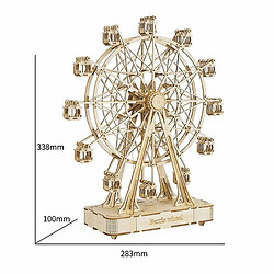 Universal Puzzle 3D en bois tournant boîte à musique grand roue cadeau | Puzzle pas cher