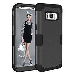 Wewoo Coque renforcée noir pour Samsung Galaxy S8 + / G9550 Dropproof 3 en 1 manchon en silicone téléphone mobile