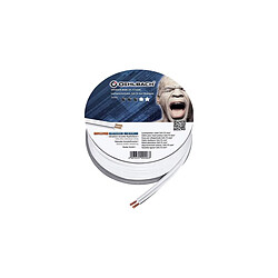 Oehlbach Bobine Speaker Wire 2 x 0,75 mm blanc - Bobine de Câble d'Enceinte de 20 m