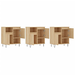 Avis vidaXL Buffets 3 pcs Chêne sonoma Bois d'ingénierie