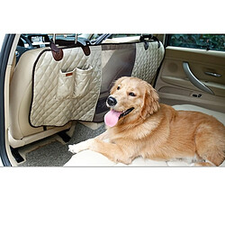 Wewoo Pour Animal de compagnie Chien Beige Car Seat Barrière de sécurité Clôture Deluxe Voyage Pet animaux de Rangée de la arrière Isolation de Protection Net, Taille: 124 x 46 x 31cm