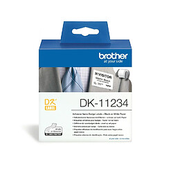 Brother DK11234 Etiketten selbstklebend, Schwarz auf WeiÃŸ, 60 x 86 mm, 260 Etiketten