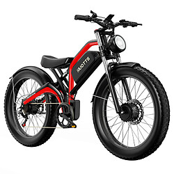 Vélo électrique DUOTTS N26, moteurs 750 W * 2, vitesse maximale de 55 km/h, pneus gonflables 26 * 4,0', batterie Samsung 48 V 20 Ah - Noir