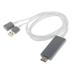 Adaptateur De Convertisseur USB Vers HDMI Alimenté Par USB 4K Pour IPhone X / 8/8 Plus / 7 Blanc