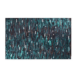 Acheter Beliani Tapis en cuir marron et bleu 160 x 230 cm KISIR