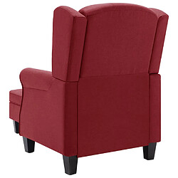 Acheter vidaXL Fauteuil avec repose-pied Rouge bordeaux Tissu