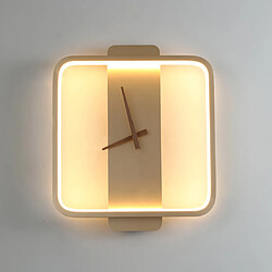 Avis Horloge Murale Moderne De Lampe à LED Mécanisme De Quartz Silencieux Minimaliste, Carré D'or De Décor à La Maison