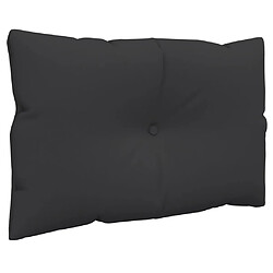 Avis vidaXL Coussins de palette lot de 2 noir tissu