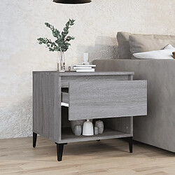 Avis Maison Chic Table d'appoint | Table Basse Sonoma gris 50x46x50 cm Bois d'ingénierie -GKD18479