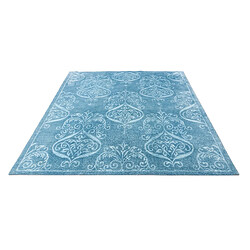 Avis Vidal Tapis de laine 236x183 Bleu Darya