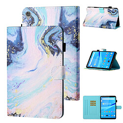 Etui en PU réveil automatique et sommeil à motifs avec support et porte-cartes peinture à l'huile pour votre Lenovo Tab M10 HD Gen 2 X306X