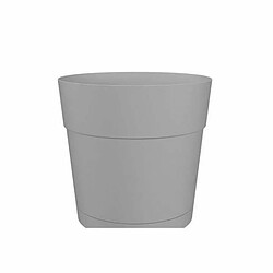 Artevasi Pot à fleurs et plantes rond plastique - Réservoir d'eau - Ø 40 cm - Gris clair