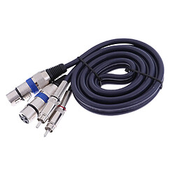 Acheter câble femelle double xlr vers mâle rca 2 xlr vers 2 fiche rca câble audio 1.5m