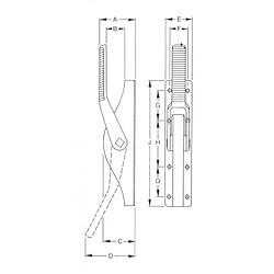 FUHR Crémone à levier en applique 902 pour tringle carrée 16 mm