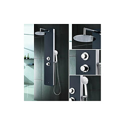 ROUSSEAU Colonne de douche Hydromassante Eris gris anthracite