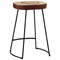 Acheter vidaXL Tabourets de bar lot de 2 marron foncé 41x29x62 cm