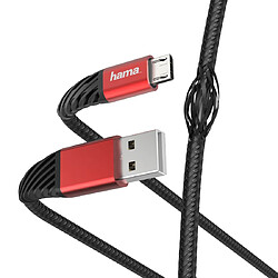 HAMA Câble de charge/données "Extreme", USB-A - Micro-USB, 1,5 m, noir/rge