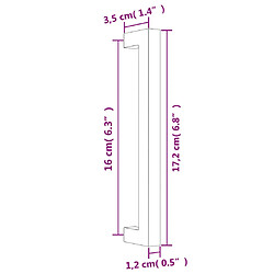 vidaXL Poignées d'armoire 20 pcs doré 160 mm acier inoxydable pas cher