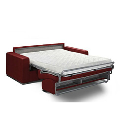 Acheter Inside 75 Canapé convertible PASSION matelas 16cm système express sommier lattes 160cm microfibre bordeaux