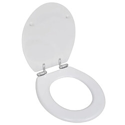 Helloshop26 Lot de deux sièges abattants WC avec couvercles MDF blanc 02_0002941