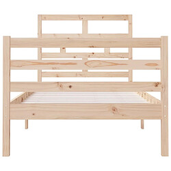 Avis vidaXL Cadre de lit sans matelas 90x190 cm bois massif