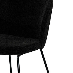 Avis Rendez Vous Deco Chaise Groom noir en tissu bouclette (lot de 2)