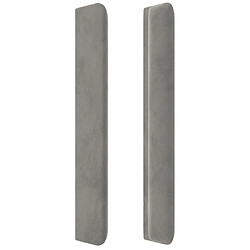 Acheter Maison Chic Tête de lit moderne avec oreilles pour chambre - Décoration de lit Gris clair 83x16x118/128 cm Velours -MN96725