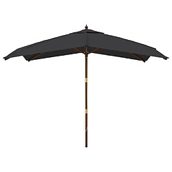 Avis Maison Chic Parasol Jardin | Parasol de jardin avec mat en bois noir 300x300x273 cm - GKD18132