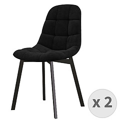 Moloo STELLIA-Chaise en Velours et métal Noir (x2)