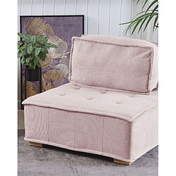 Beliani Section 1 place en tissu rose TIBRO