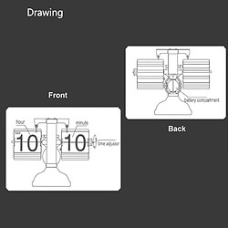 Avis Wewoo Horloges de bureau L'horloge en métal en forme de balance automatique bascule vers le bas décorative de avec support simple