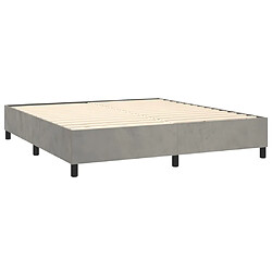 Acheter Maison Chic Lit adulte- Lit + matelas,Sommier à lattes de lit et matelas Gris clair 180x200cm Velours -GKD74462