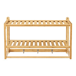 Avis Helloshop26 Étagère murale pour salle de bain bambou 30 x 55 x 22,5 cm naturel 03_0007046