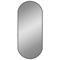 vidaXL Miroir mural Noir 70x30 cm Ovale