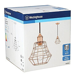 Acheter Westinghouse 6105240 Suspension cage angulaire E27 Acier Cuivre brossé