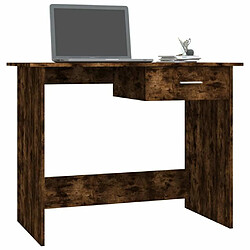 Avis Maison Chic Bureau,Table de travail,bureau de travail pour chambre Chêne fumé 100x50x76 cm Bois d'ingénierie -GKD77808