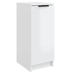 vidaXL Armoire à chaussure Blanc brillant 30x35x70cm Bois d'ingénierie